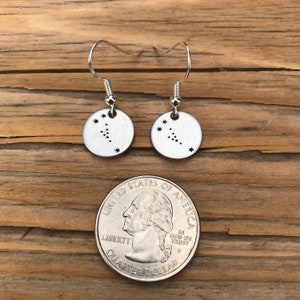 Earrings, Taurus, Zodiac, Constellation, earrings, witchy, silver, stars, star, rising, sun, moon, star sign, zodiac sign, sun sign, rising image 4