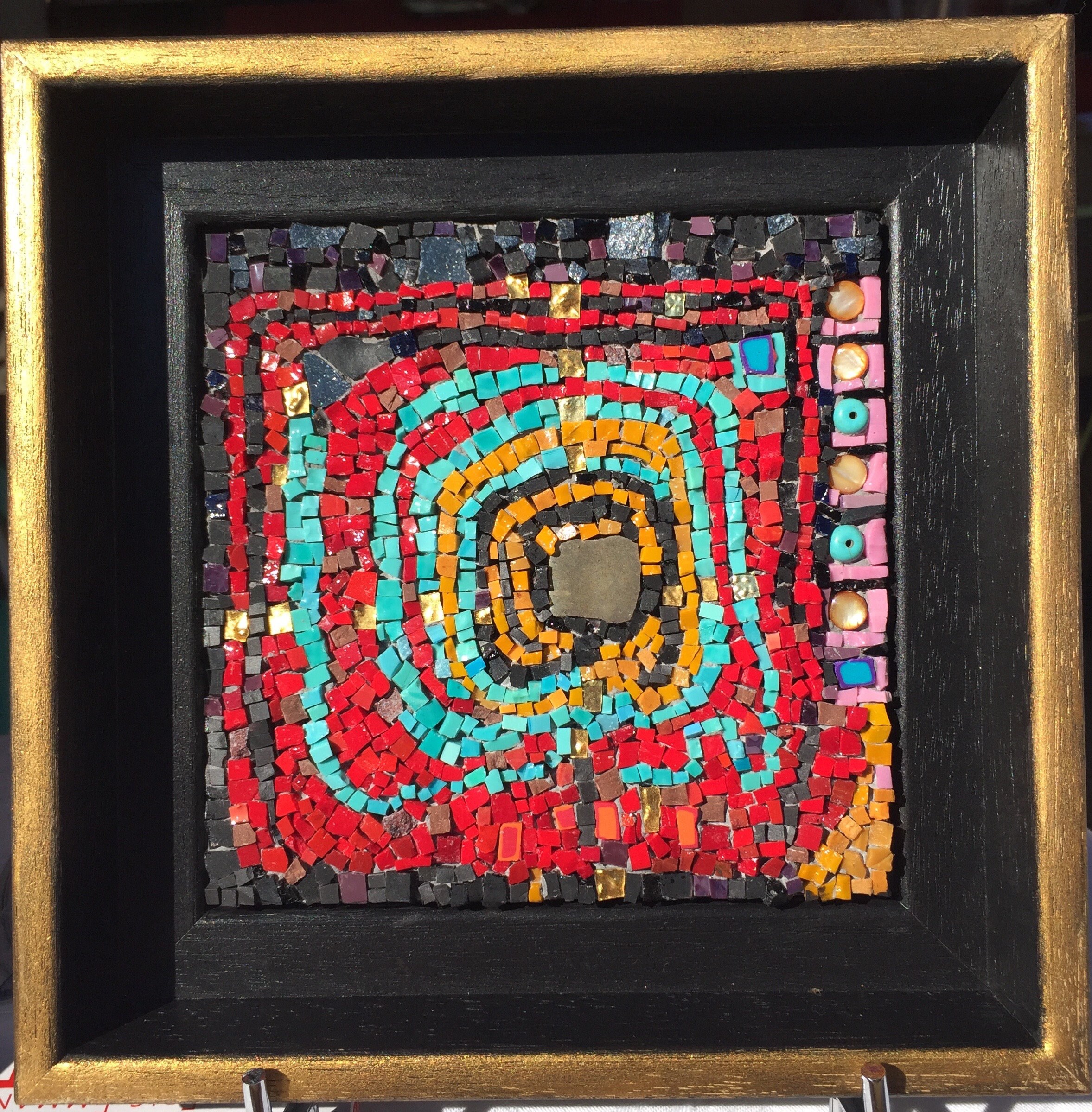 Petit Tableaux Mosaïque Hommage à Hundertwasser