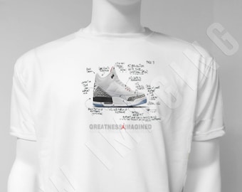 Air Jordan 3  FREE THROW line / White Cement Commemorative T-Shirt Ltd. Ed