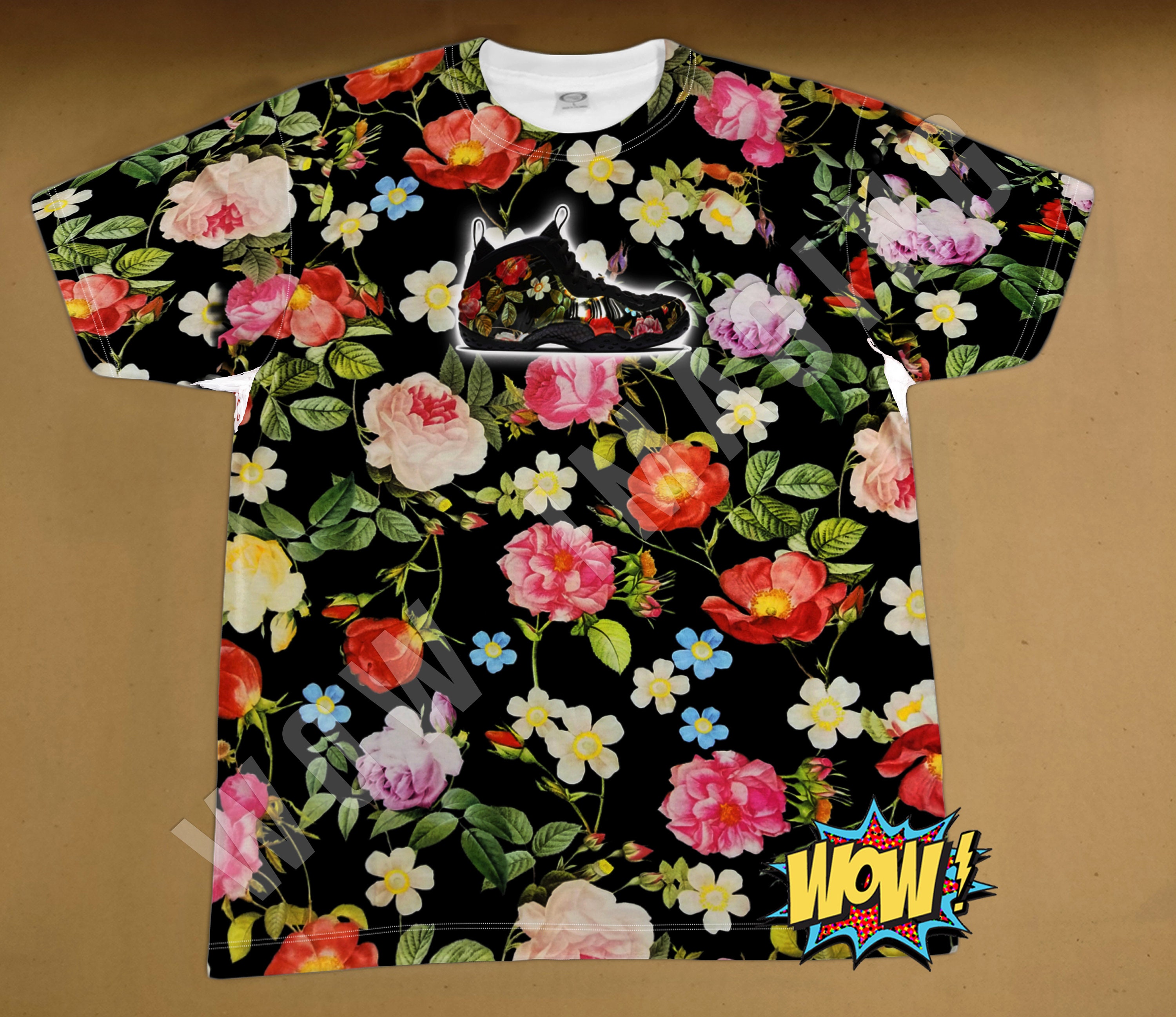 floral foamposite clothing