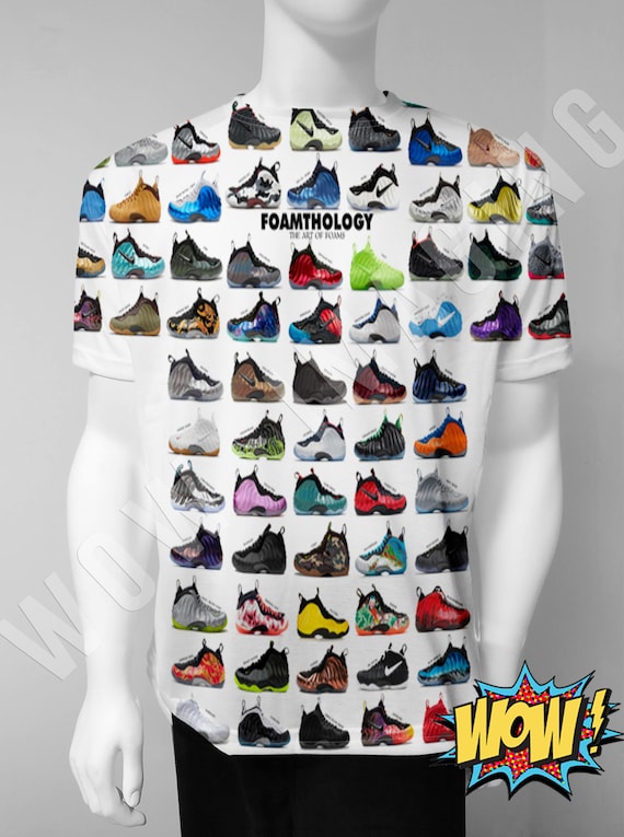 Nike Foamposite with extra large floral T shirt Nike Air Foamposite One PE  main image 2