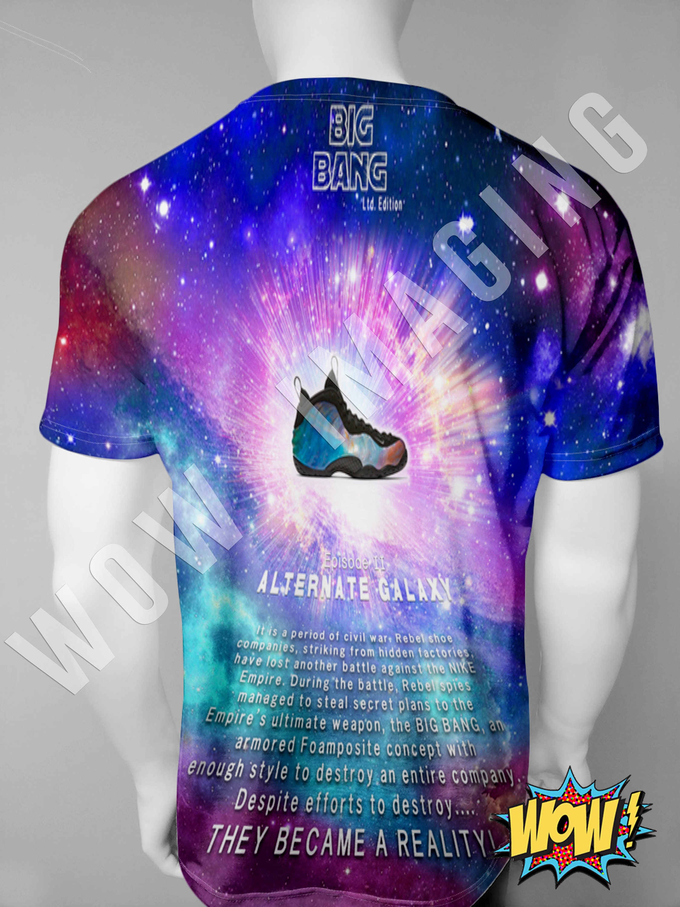 Foamposite Big BANG Star T-shirt Alternate Galaxy - Etsy