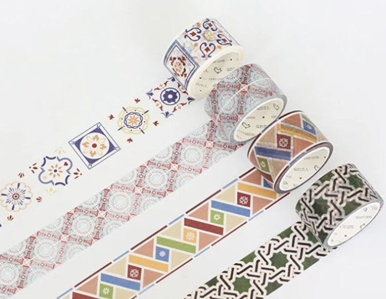 Tiles Washi Tape Ceramic Tile Tape Brick Tape Grid Tape Floor Etsy