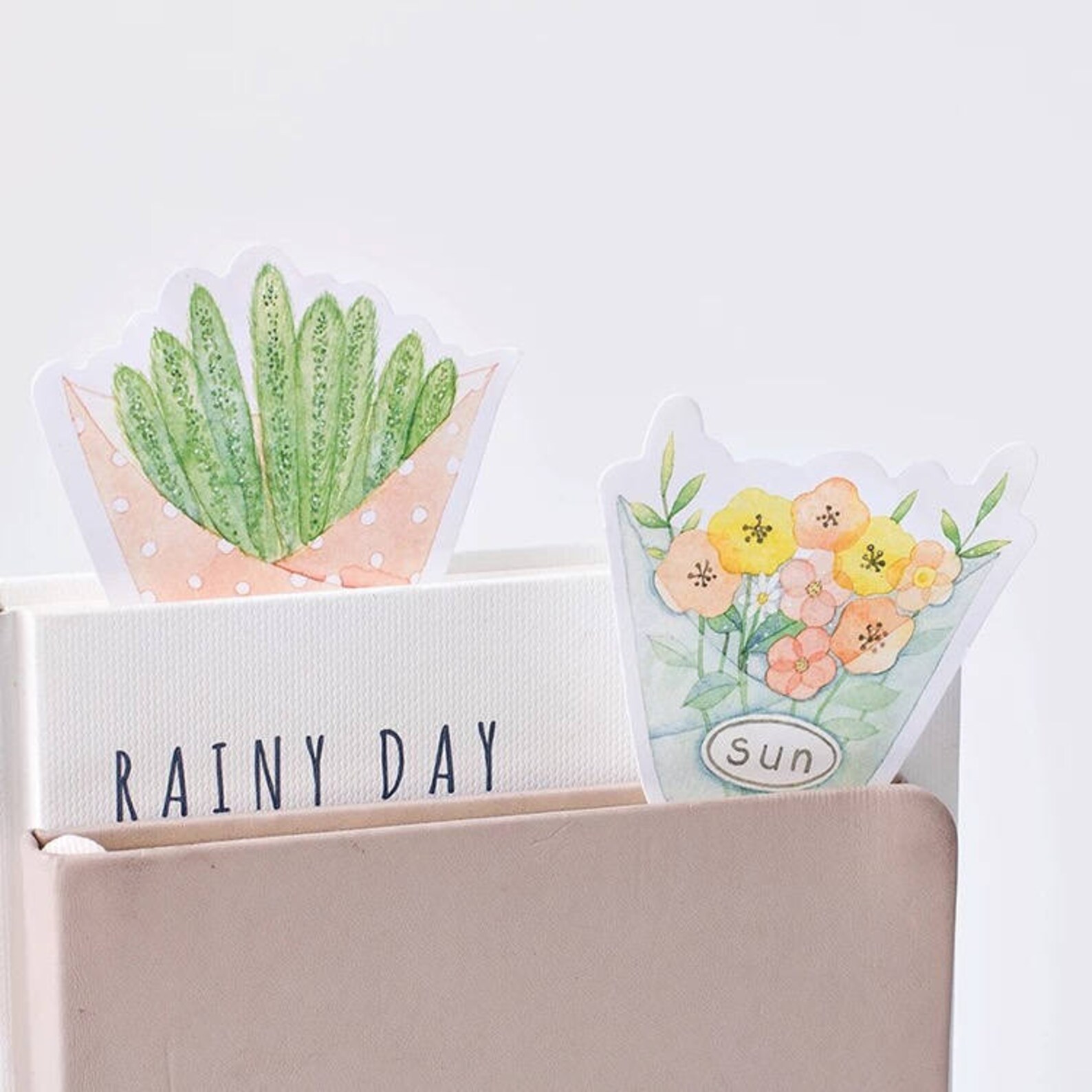 Flower Bouquet Sticky Notes Flower Sticky Note Memo Pad Etsy