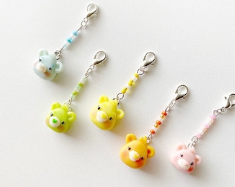 Care Bear Clay Charms/Keychains/Carebears/Pastel/Aesthetickeychains/PolymerClay/FimoClayCharms/GiftsForHer/Nostalgia/ZipperCharms