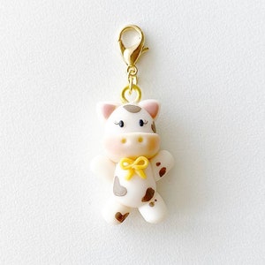 Cow Clay Charm/Autumn/Fall Charms/Clay Charms/Polymer Clay/Chocolate Cow/Gifts for Her/SimplyPreciousmade/Cottage core