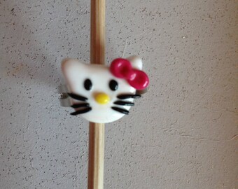 very well known cat polymer clay ring