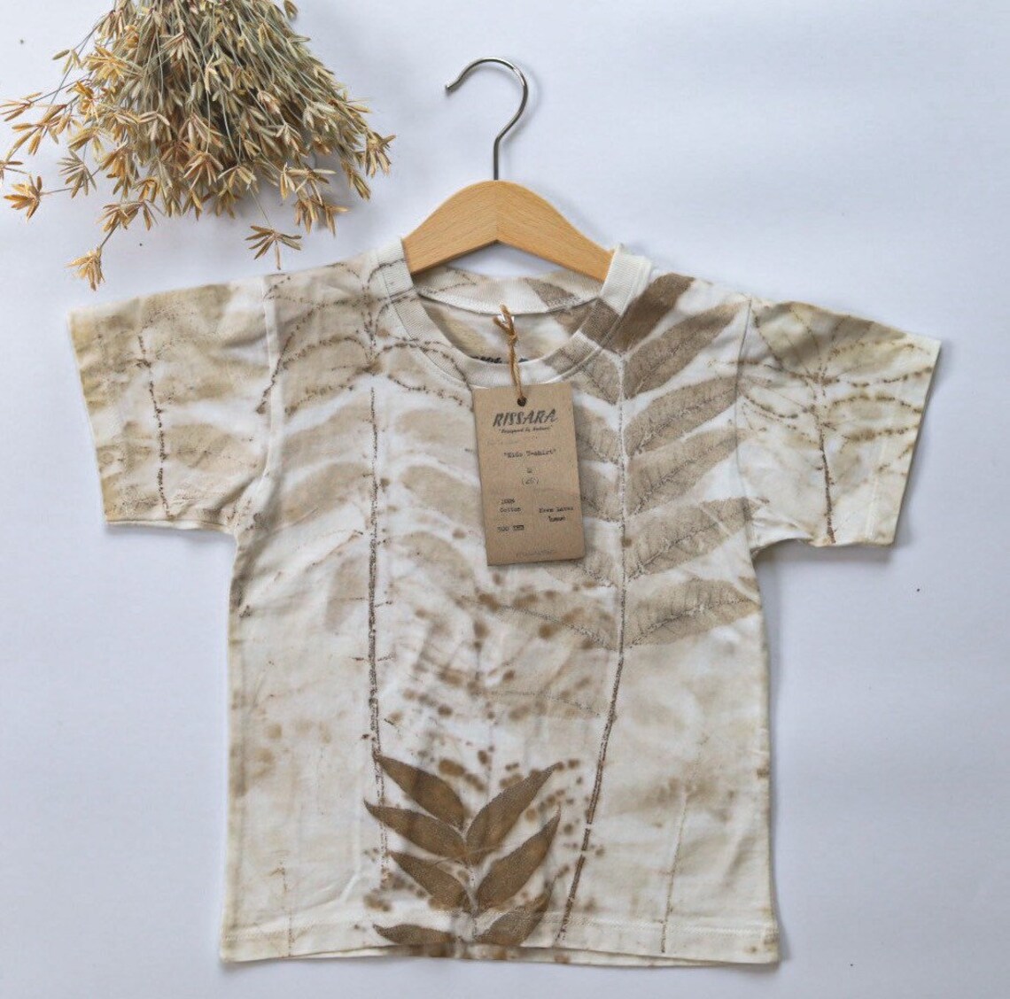 Ecoprint Cotton TShirt Natural dye Hand dye Botanical Etsy