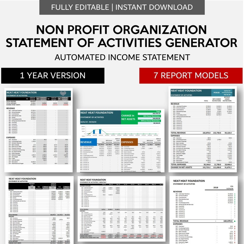 Expense Report Forms Excel Etsy
