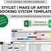 Stylist Booking System Template | Make up Artist Hourly Reservation ...