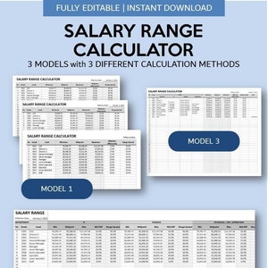 Salaris Band Calculator | Salarisbereik Calculator Spreadsheet | Pay Scale Template voor Excel en Googlesheets | Grade Pay Tabel Sjabloon