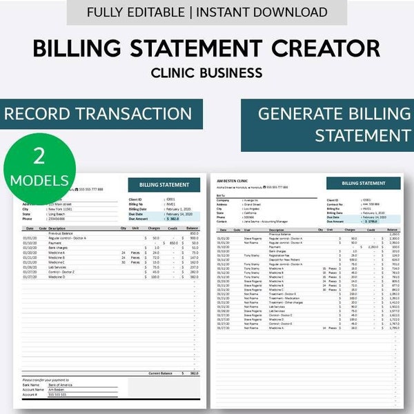 Patient Billing Calendar Etsy