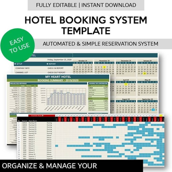 Excel Calendar Booking Etsy