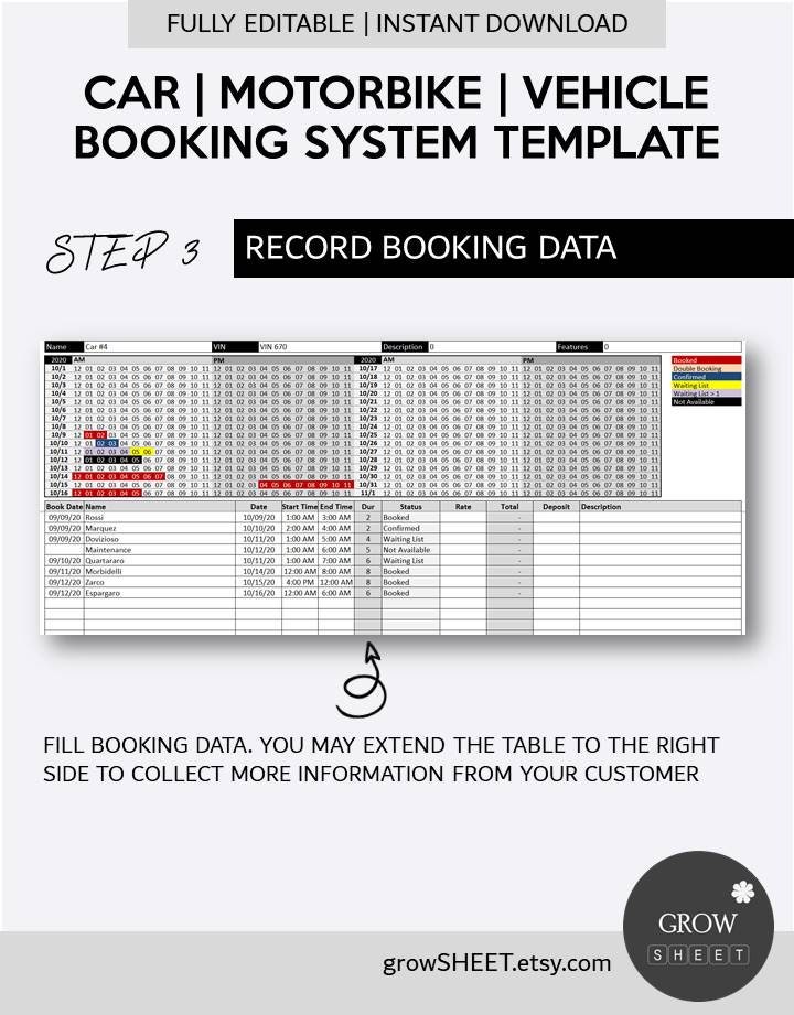 Car Rental Hourly Booking Template Motorcycle Rental Hourly Reservation