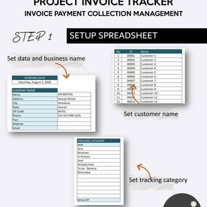 Construction Project Invoice Payment Tracker and Collection Management | Remodeling & Renovation Receivable Manager | Excel and Googlesheets image 3