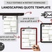 Printable Landscaping Quote Template for Excel and Google Sheets | Home ...