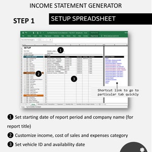 Car Rental Business Income Statement Generator | Automated Profit ...