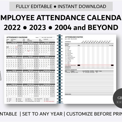 Free Printable 2023 Attendance Calendar Printable Calendar 2023