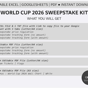 World Cup 2026 Sweepstake Kit | Football Tournament Fun Game | Printable World Cup Family and Kids Game | World Cup 2026 Game | Excel | PDF image 5
