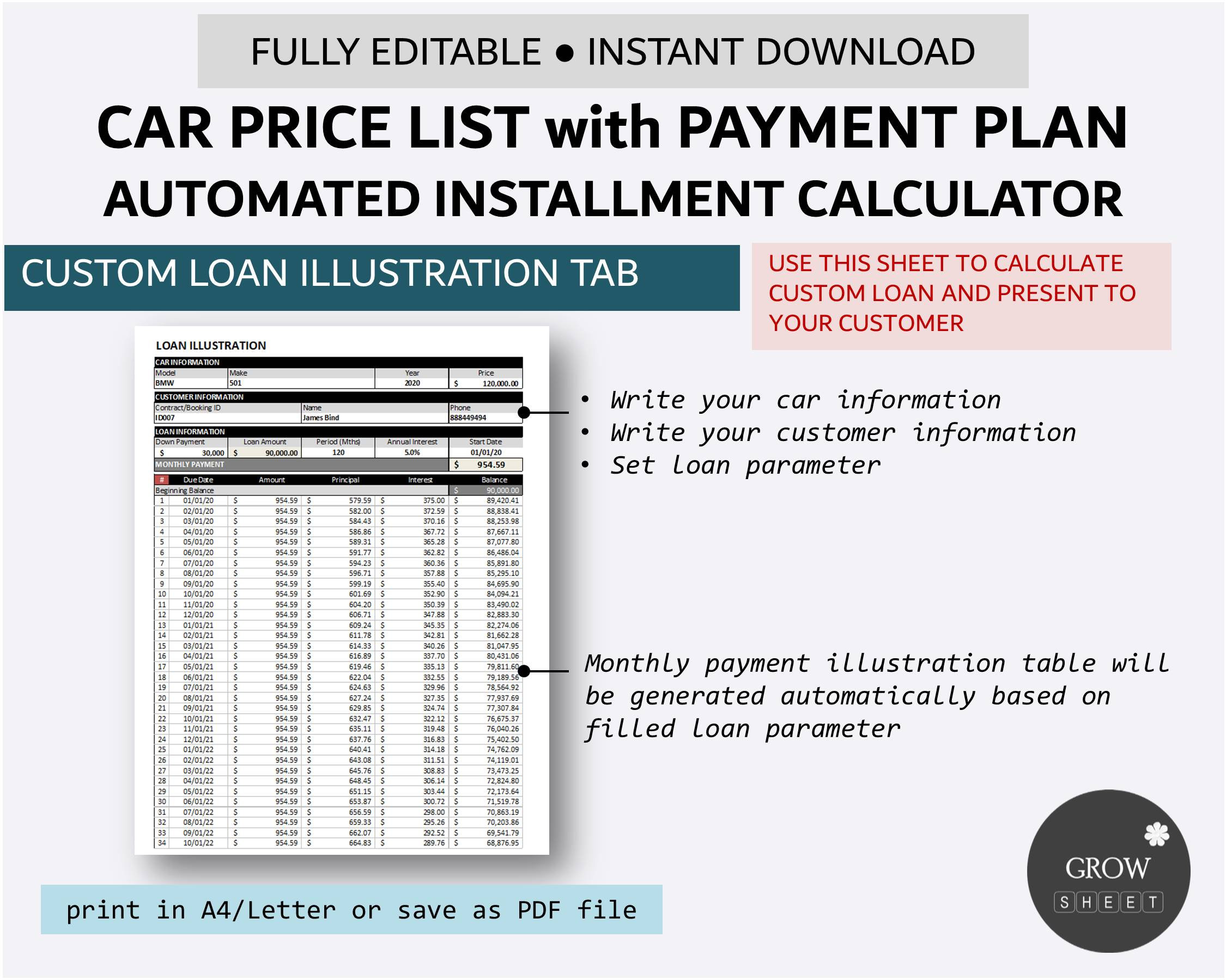 Car Price List With Payment Plan | Vehicle Price List With Installment ...
