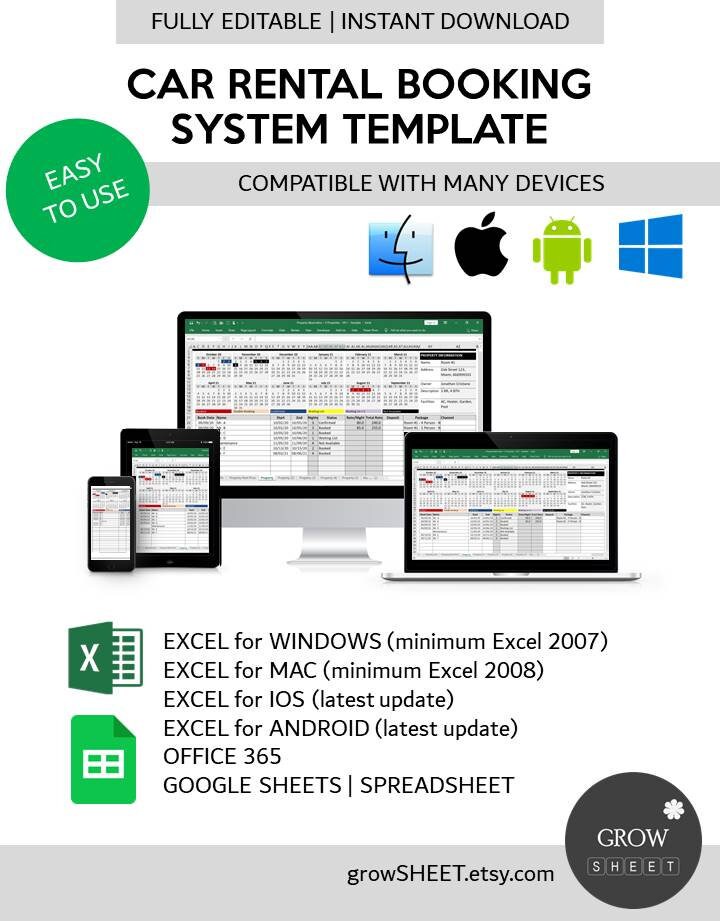 Car Rental Daily Booking Template Auto Rental Reservation Template