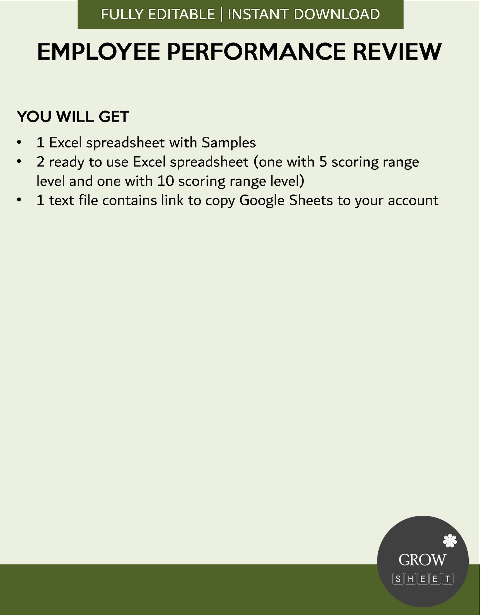 Employee Performance Review Template With Database | Performance ...