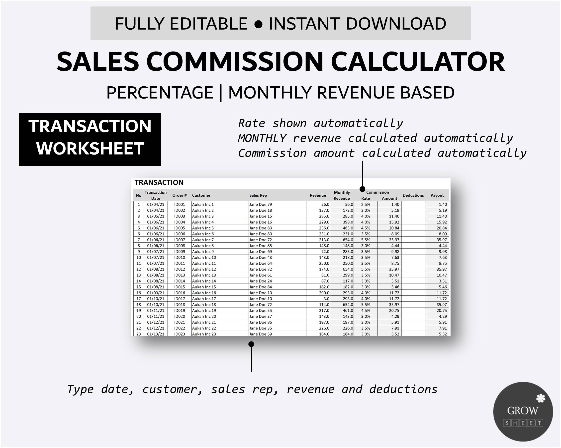 Sales Commission Calculator | Monthly Revenue Based Commission ...