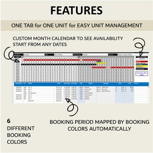 Sport Court Booking System Template | Half-Hourly Court Rental Reservation Manager | Excel | Googlesheet | 25 Courts image 3