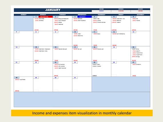 Bill Payment Planner Excel Template Weekly and Monthly Cash Flow Planner  and Tracker Daily Budget Calendar - Etsy