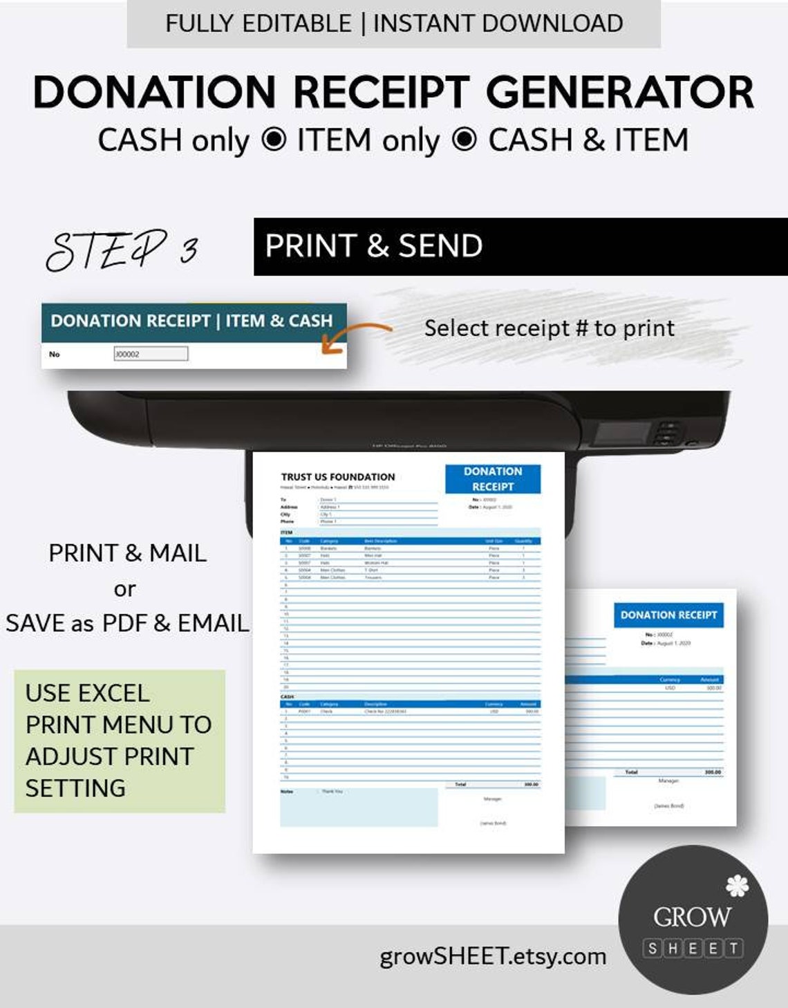 Donation Receipt Generator for Non Profit Business