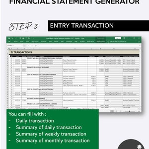 Construction Project Financial Statement Generator | Automated Income ...