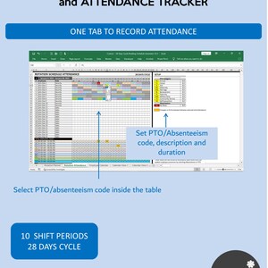 Office Rotation Tracker Work Rotating Generator Template and Attendance Tracker | Automated ...