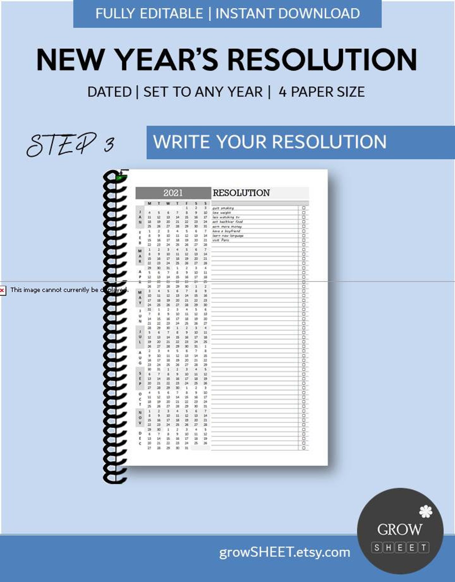 New Year's Resolution 2022 2023 2024 and Beyond Etsy Canada
