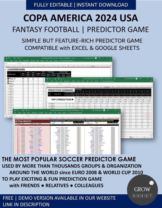 Copa America 2024 Schedule And Scoresheet With Automated, 10/18/2022