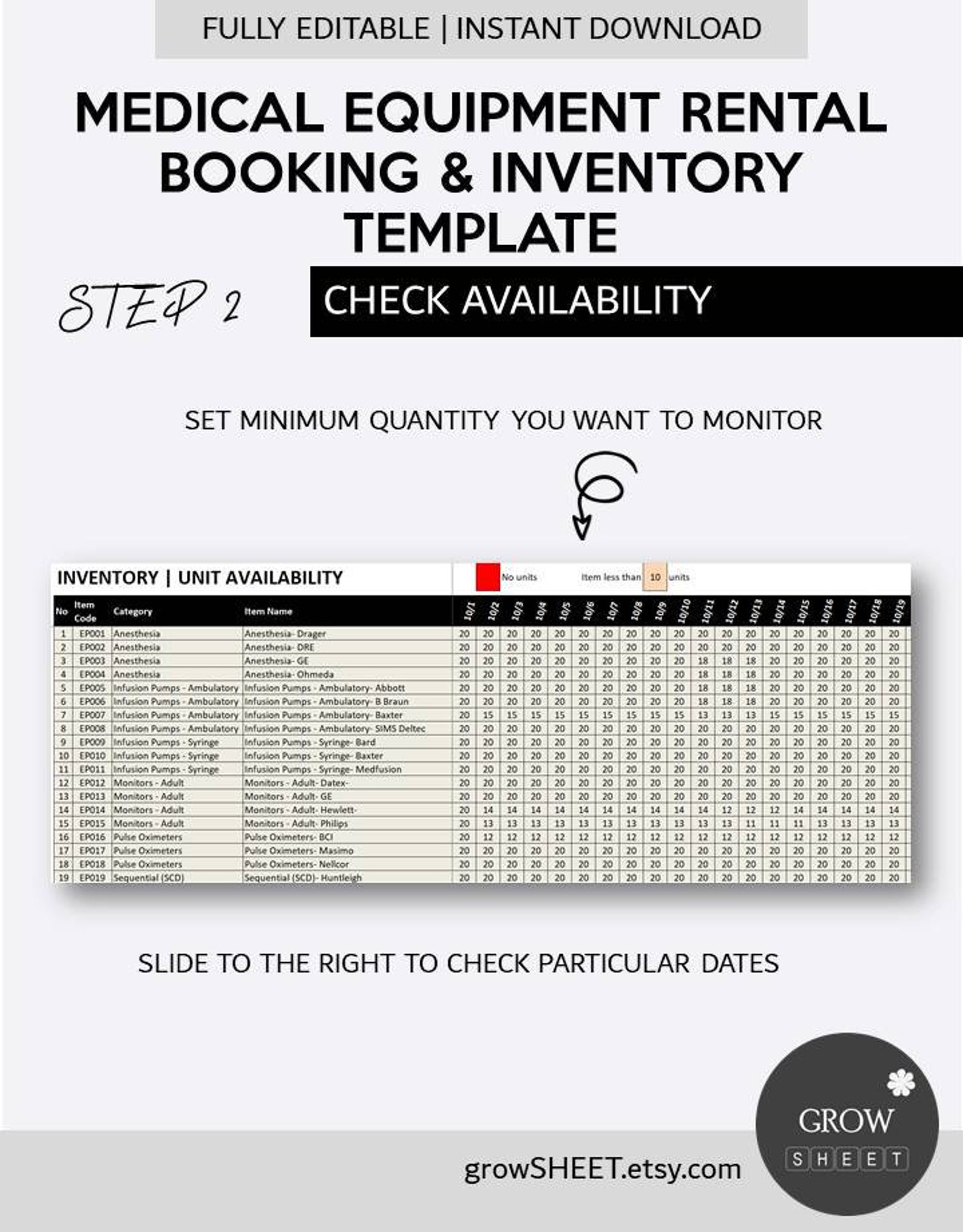 Medical Rental List Format Medical Equipment Rental Business Booking and Inventory Management ...