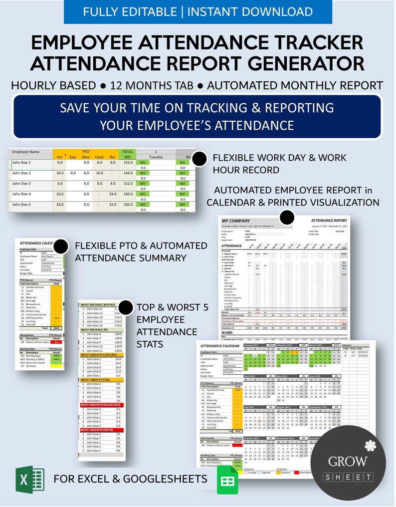 Employee Attendance Tracker and Report Generator | Leave Planner ...