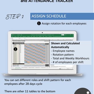 Work Rotating Generator Template and Attendance Tracker | Automated ...