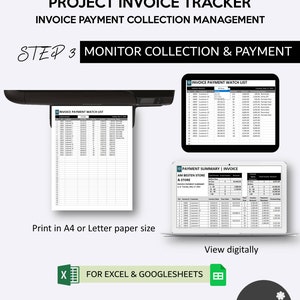 Construction Project Invoice Payment Tracker and Collection Management | Remodeling & Renovation Receivable Manager | Excel and Googlesheets image 5