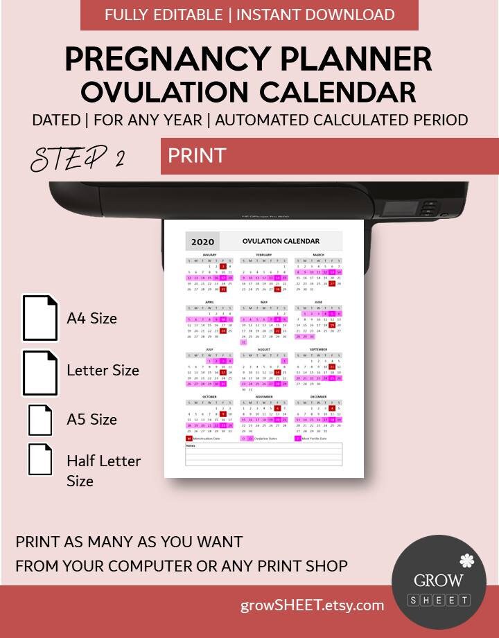 pregnancy-planner-template-ovulation-calendar-spreadsheet-excel-etsy