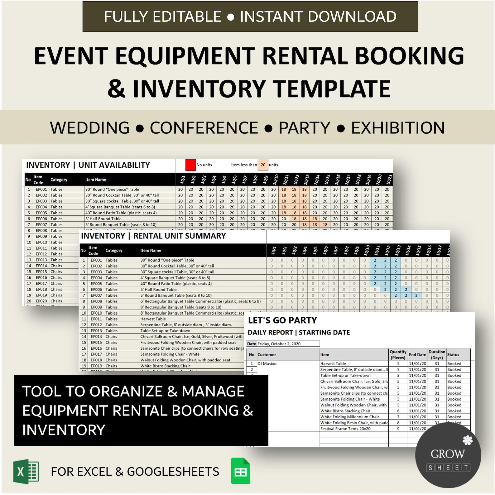 Wedding - Party - Ceremony Event Equipment Rental Business Booking and ...