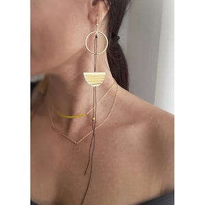 Minimalist earrings,statement jewelry,paper earrings,origami earrings,gift for her,contemporary jewellery,long earrings