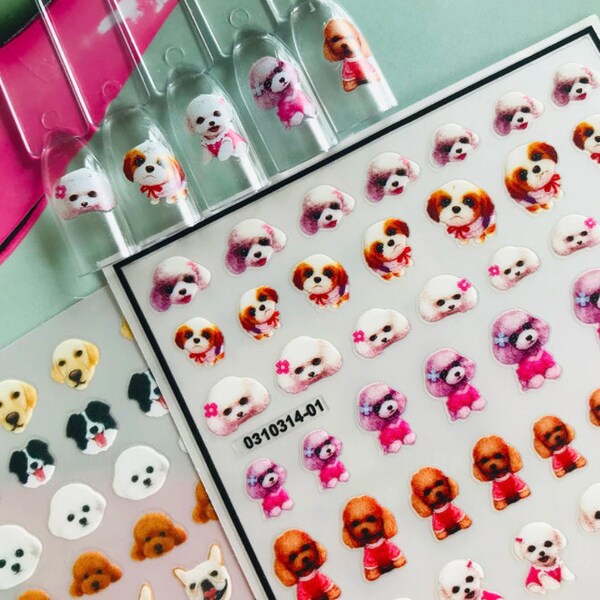 Dog Nail Art Etsy
