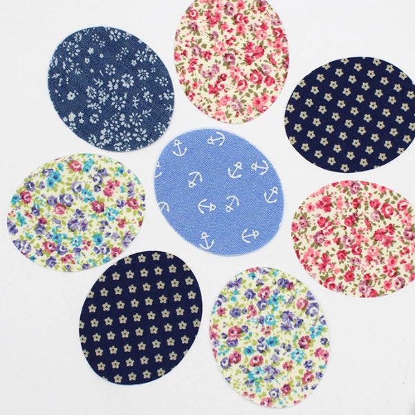 10pcs/lot mix 5 styles Imprimé Appliqued Repair Elbow Knee For Clothing Accessories DIY Patchwork Fabric Stickers Accessories