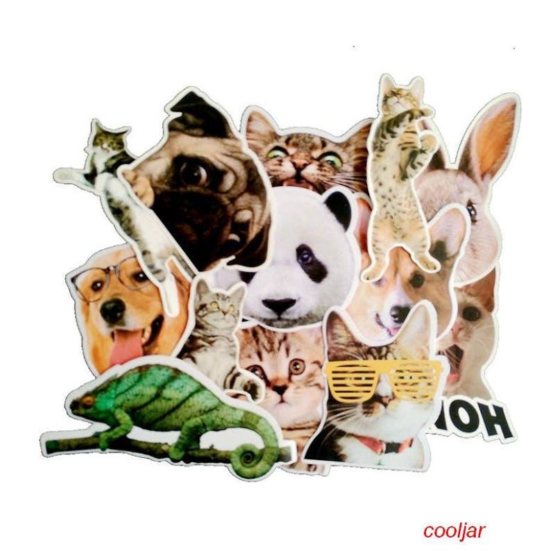 Cat Animal Decal Vinyl for Car Window helmet bike Wall Laptop Tablet Art Sticker