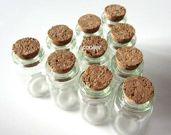 10 Pcs 22x35mm 6ml Bottles Vials/christmas bottle/spice jar/wedding bottle/decor bottle/herb bottles/wish jar/candle bottle/spice glass