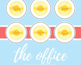 The Office - Set of 6 Buttons