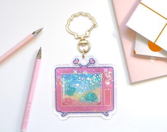 TV Turtle - 2.5 inch Acrylic Charm