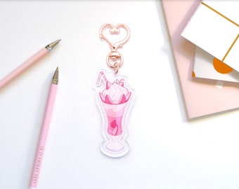 Strawberry Parfait - 2.5 inch Acrylic Charm