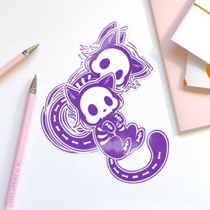 Ghost Cat - 5-Zoll Glossy Sticker