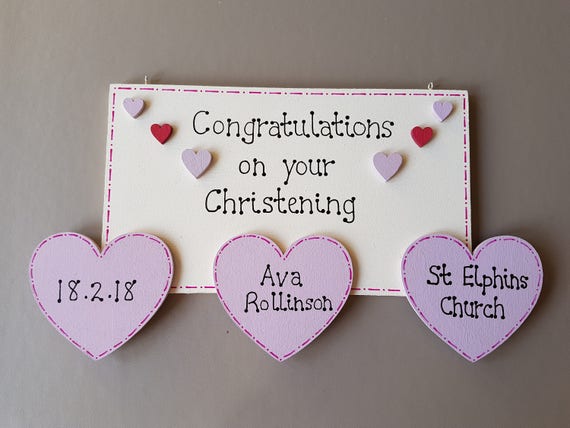 personalised christening plaques